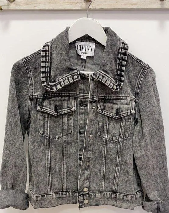 Frill Collar Denim Jacket