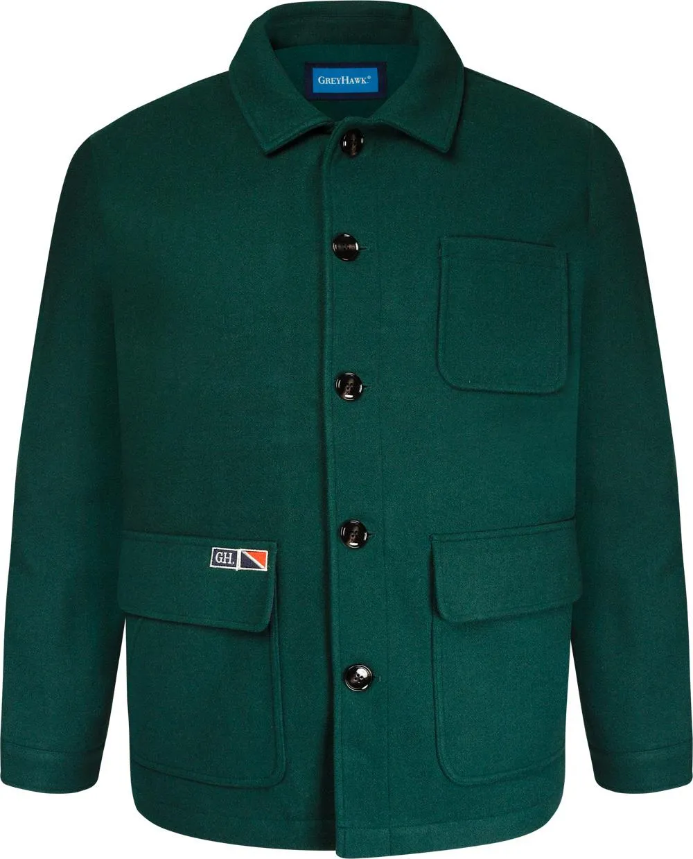 Grey Hawk Workwear Style Wool Jacket - Green