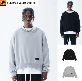 HARSH AND CRUEL  |Unisex Street Style Sweaters