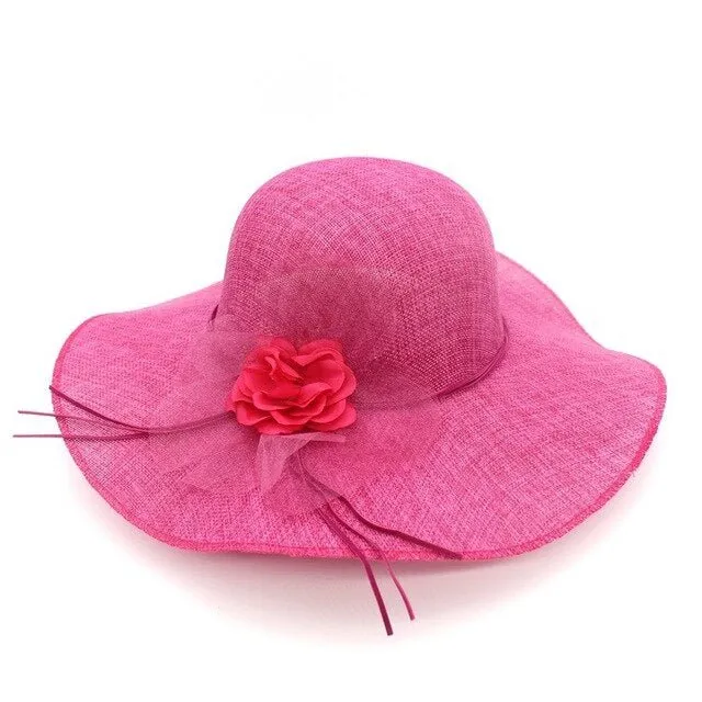 Hat Drag Linen (Fuchsia)