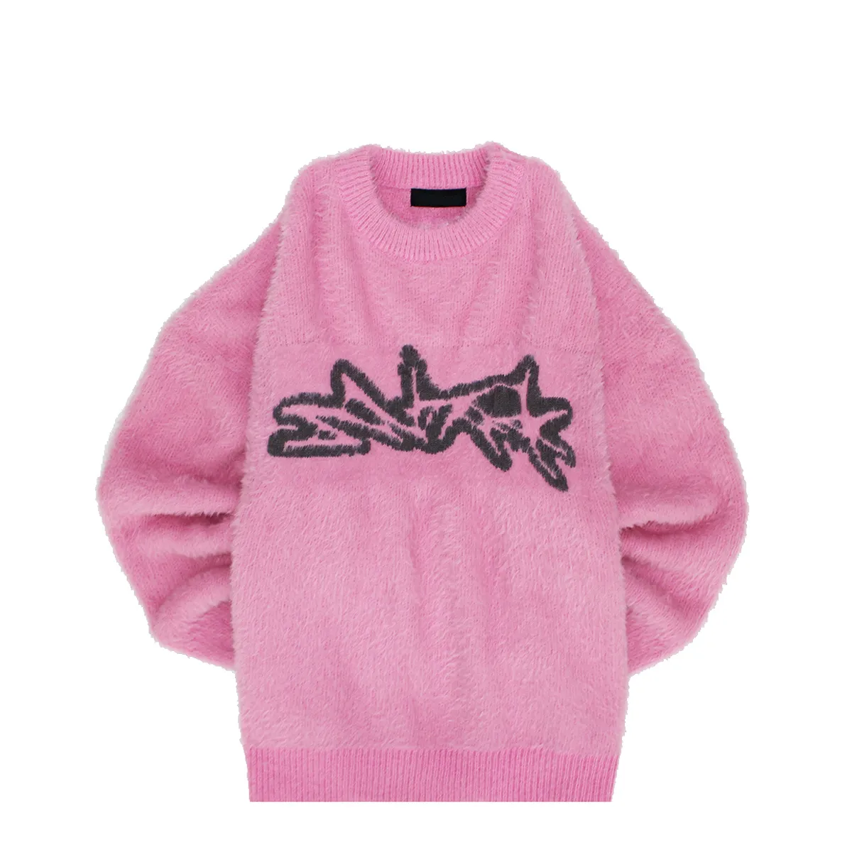 IONSEOUL  |Unisex Street Style Oversized Logo Sweaters