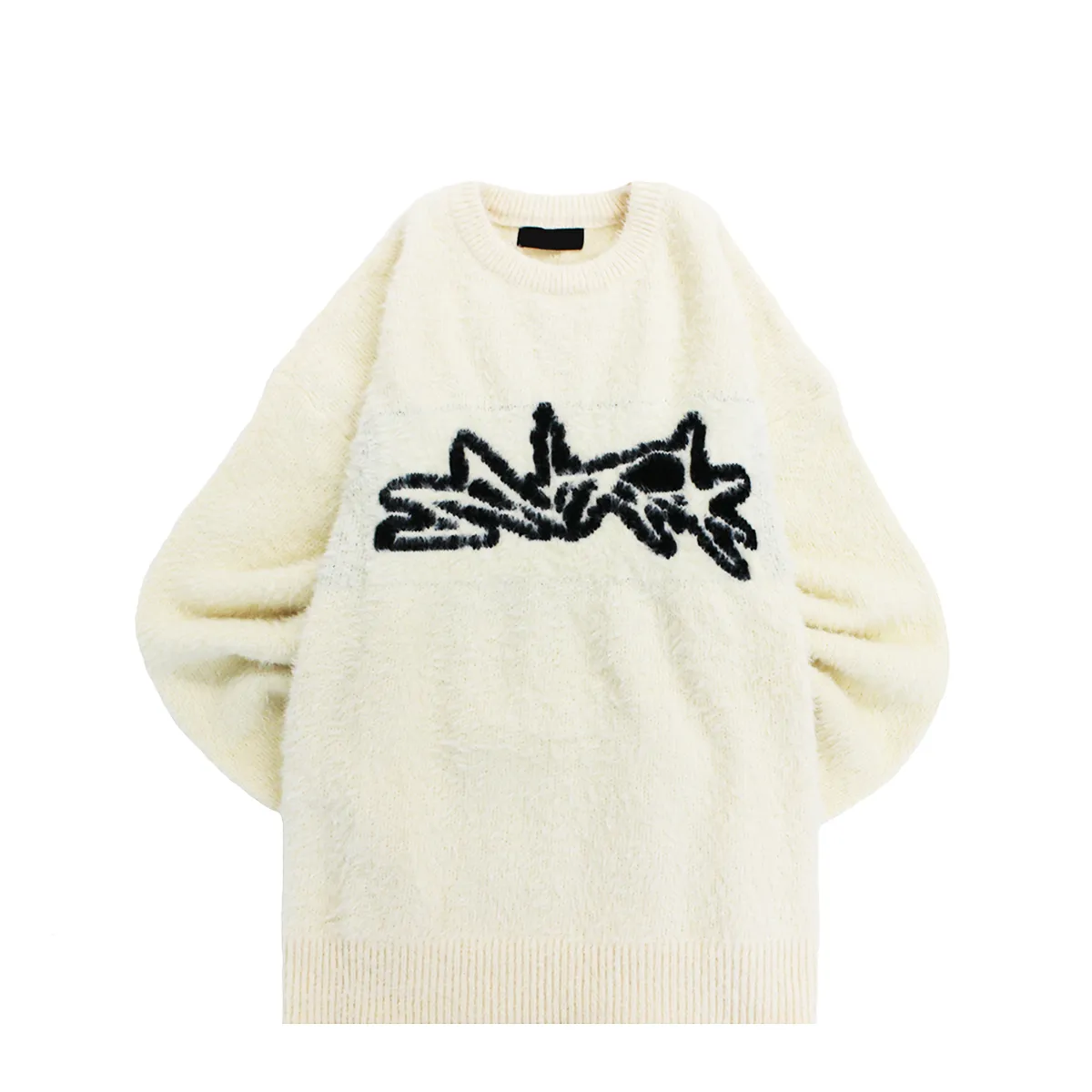 IONSEOUL  |Unisex Street Style Oversized Logo Sweaters