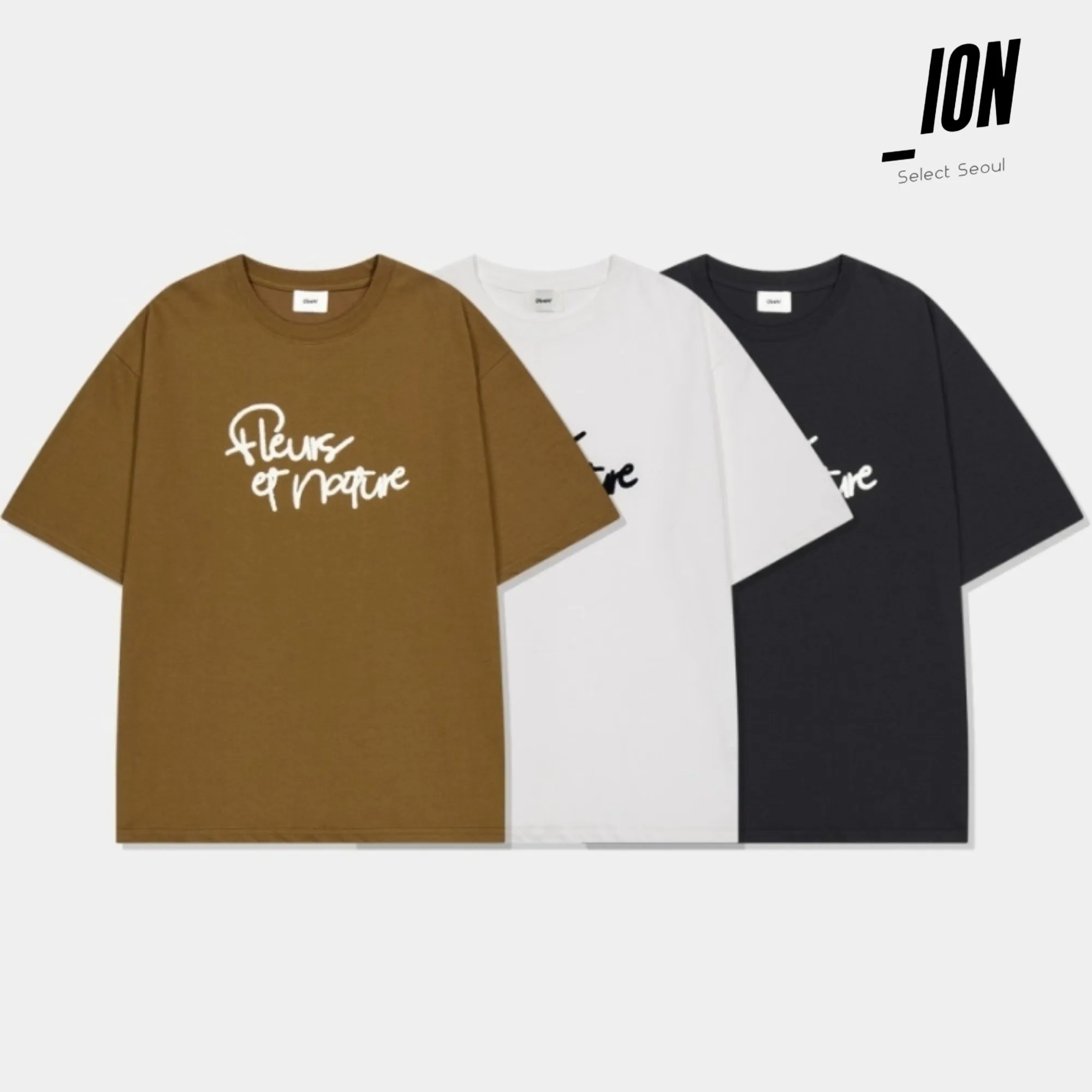 IONSEOUL  |Unisex Street Style Plain Oversized Logo T-Shirts