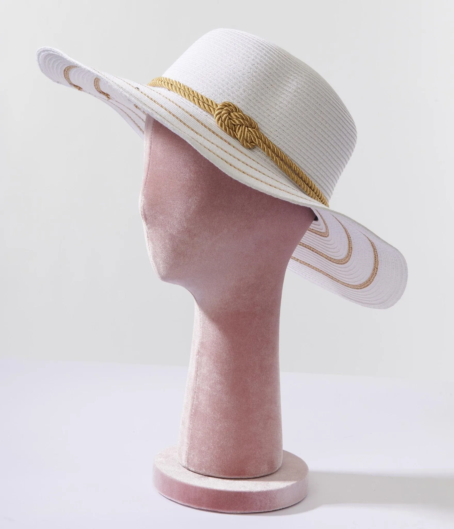 Ivory & Gold Sun Hat