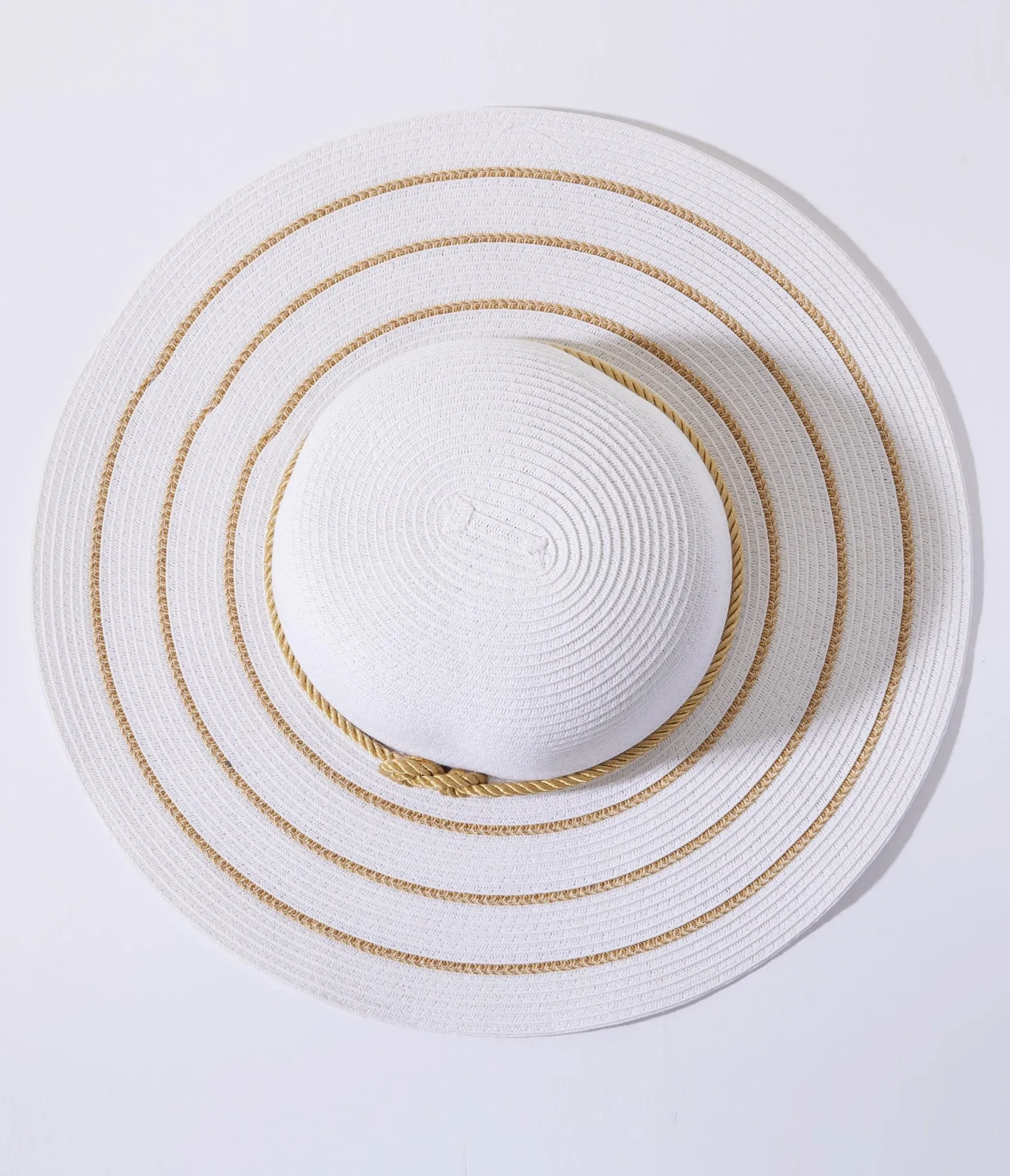 Ivory & Gold Sun Hat