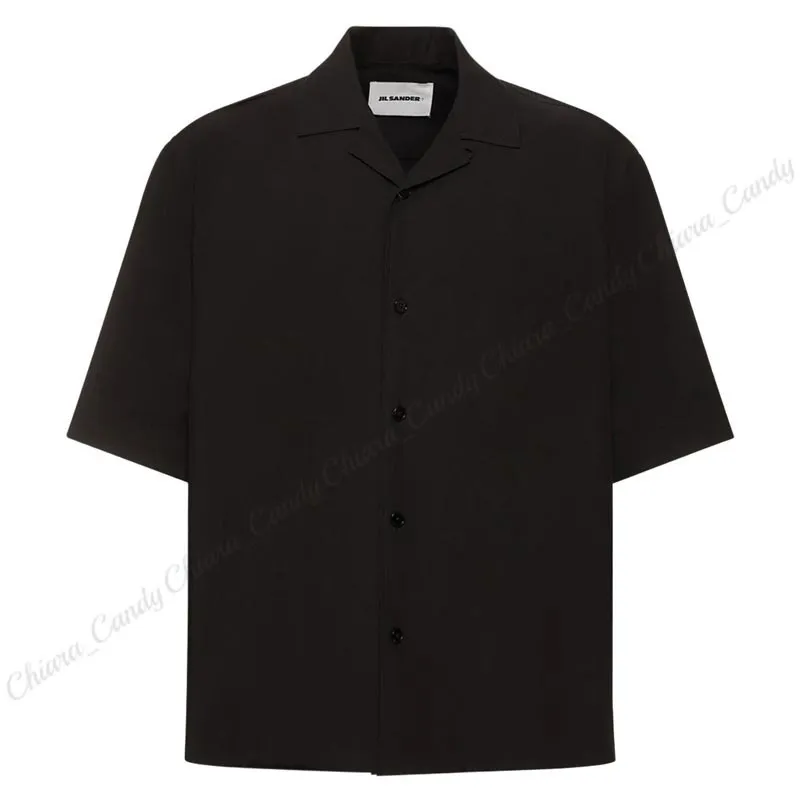 Jil Sander  |Plain Cotton Short Sleeves Designers Shirts