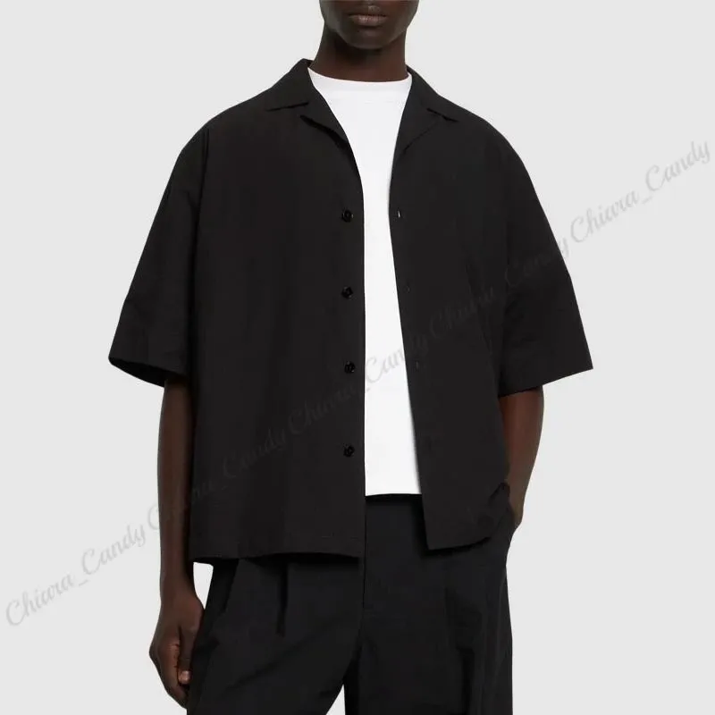 Jil Sander  |Plain Cotton Short Sleeves Designers Shirts