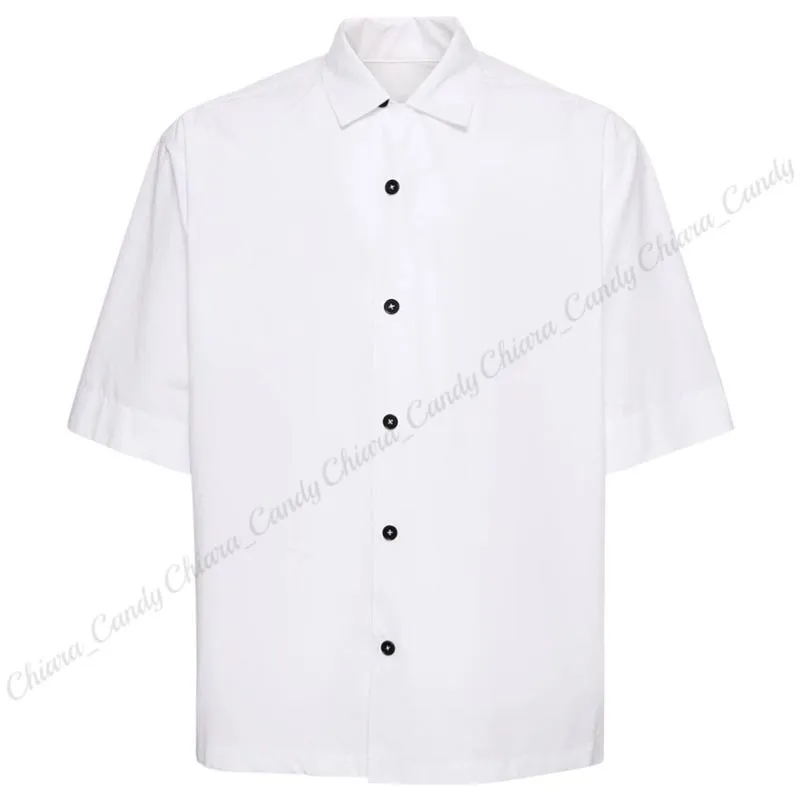 Jil Sander  |Plain Cotton Short Sleeves Designers Shirts