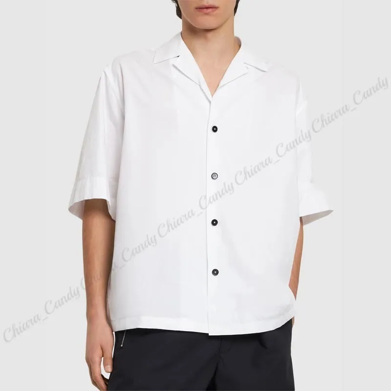 Jil Sander  |Plain Cotton Short Sleeves Designers Shirts