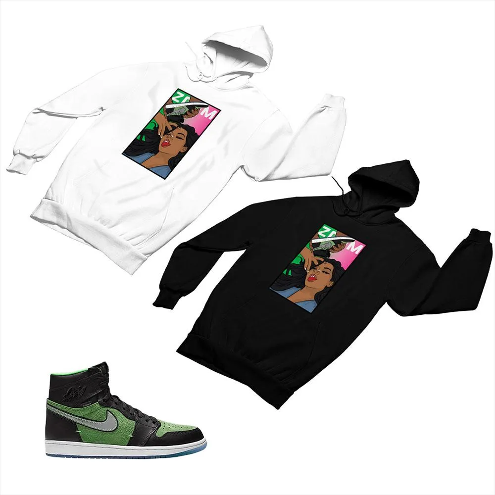 Jordan 1 Black Green Matching Custom Designed Hoodies JD 1-70-21