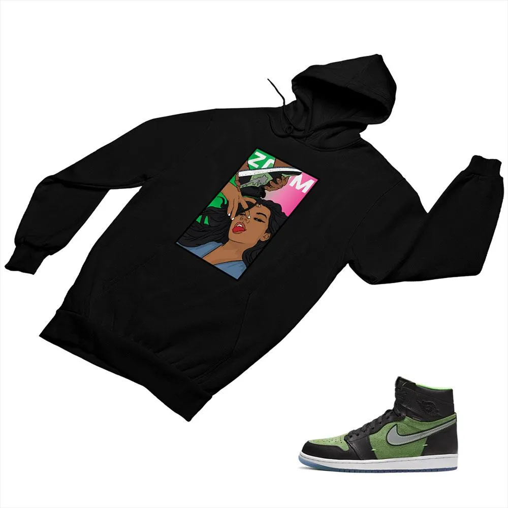 Jordan 1 Black Green Matching Custom Designed Hoodies JD 1-70-21