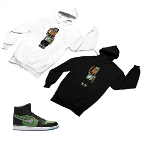 Jordan 1 Black Green Matching Custom Designed Hoodies JD 1-70-8