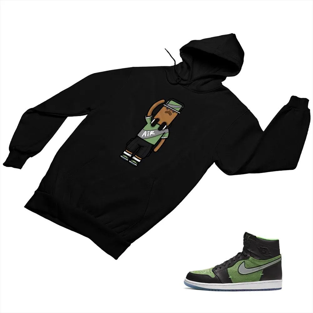 Jordan 1 Black Green Matching Custom Designed Hoodies JD 1-70-8