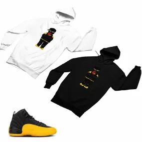 Jordan 12 University Gold Matching Custom Designed Hoodies JD 12-17-21