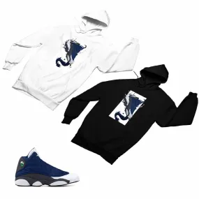 Jordan 13 flint grey Matching Custom Designed Hoodies JD 13-18-19