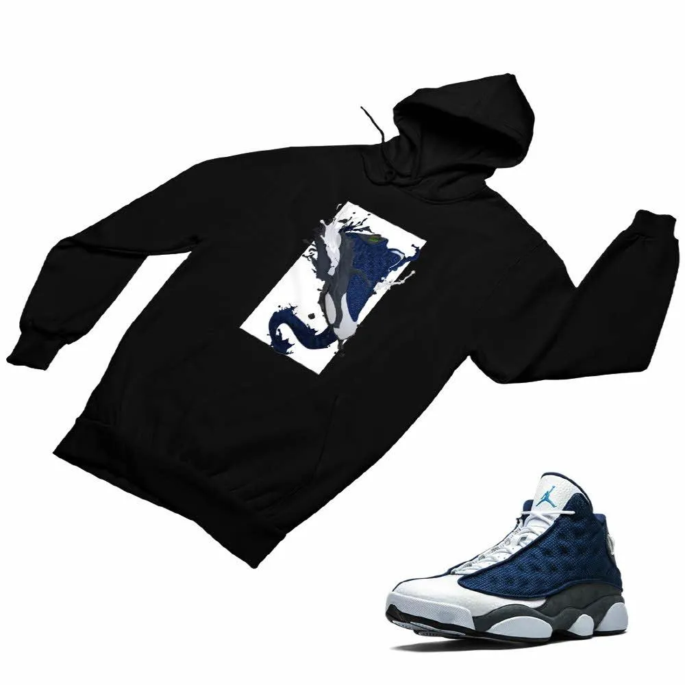 Jordan 13 flint grey Matching Custom Designed Hoodies JD 13-18-19