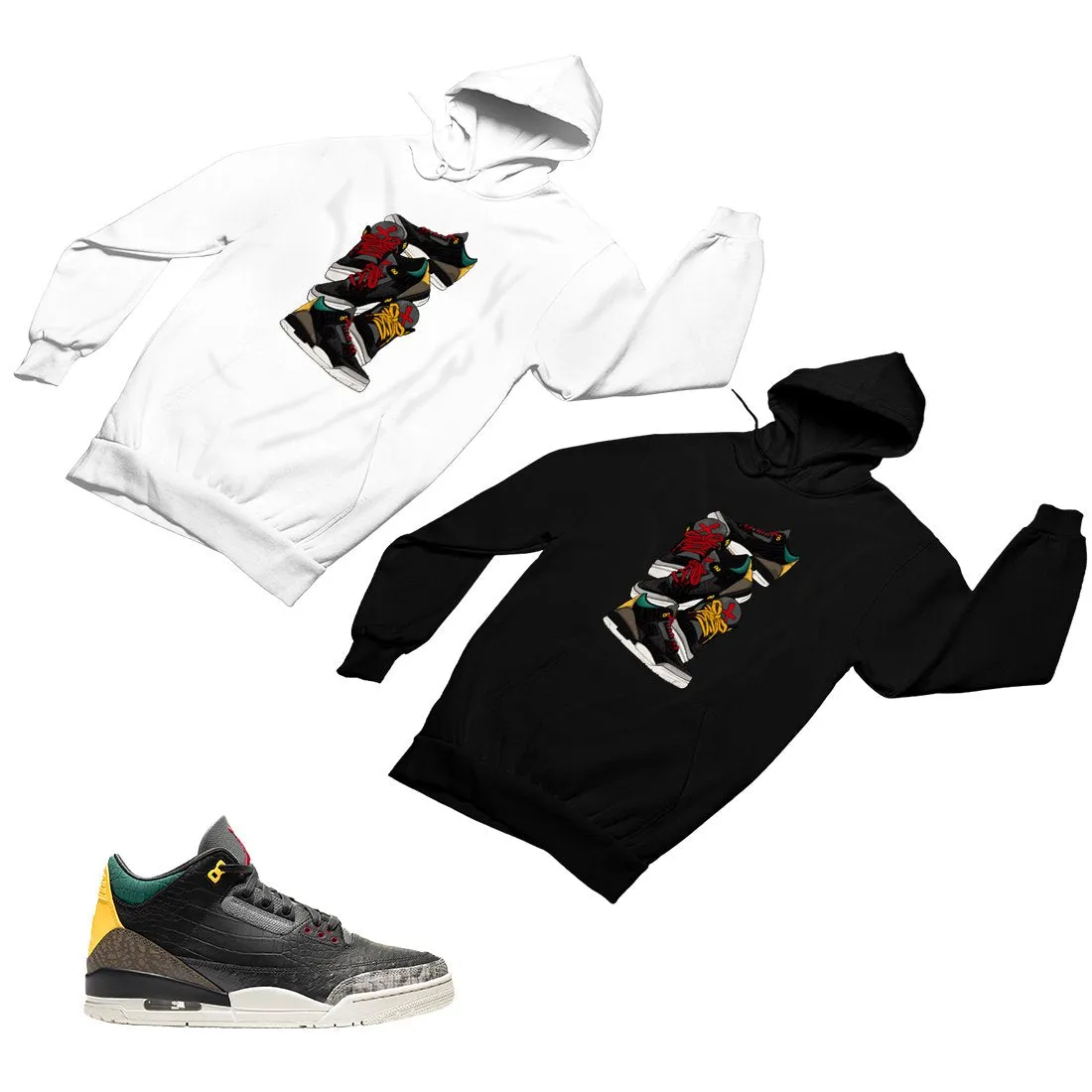 Jordan 3 Animal Matching Custom Designed Hoodies JD 3-11-13