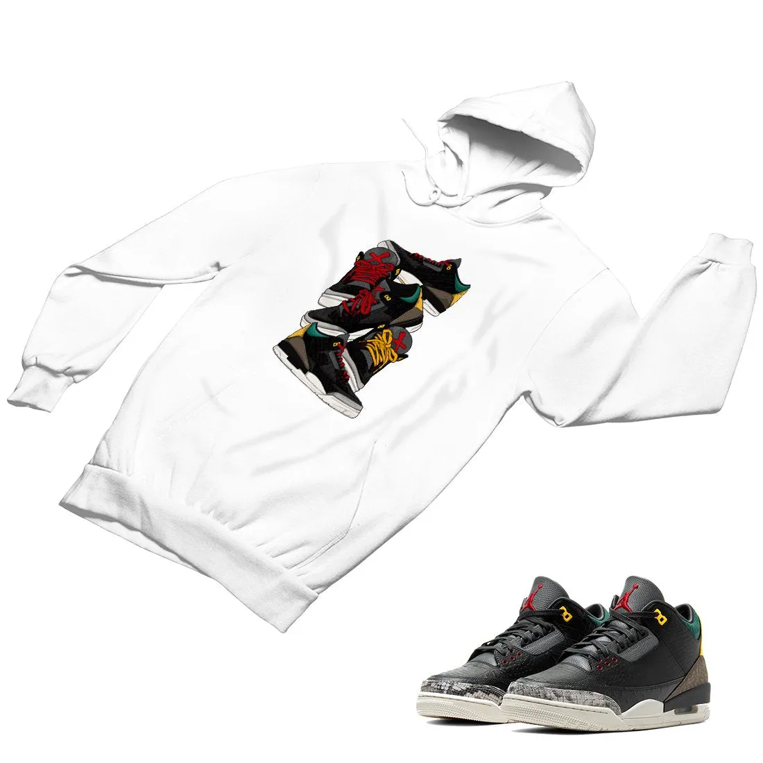 Jordan 3 Animal Matching Custom Designed Hoodies JD 3-11-13