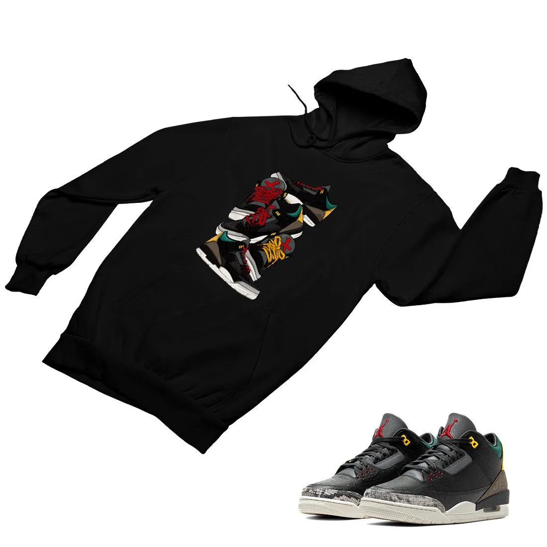 Jordan 3 Animal Matching Custom Designed Hoodies JD 3-11-13