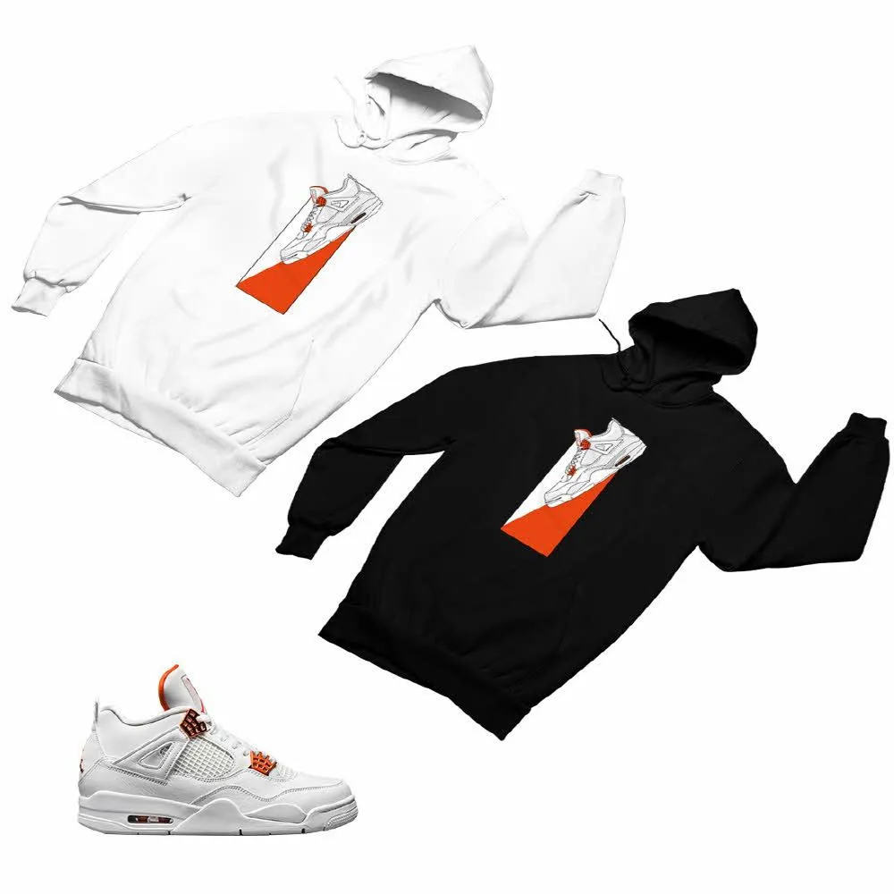 Jordan 4 Orange Matching Custom Designed Hoodies JD 4-23-3