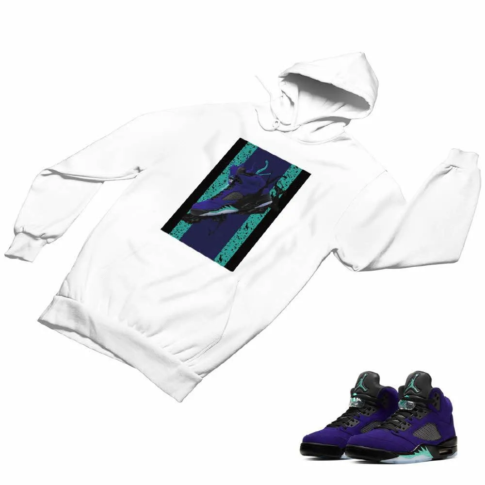 Jordan 5 Alternate Grape Matching Custom Designed Hoodies JD 5-2-8-18