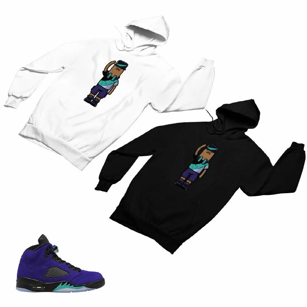 Jordan 5 Alternate Grape Matching Custom Designed Hoodies JD 5-2-8-8