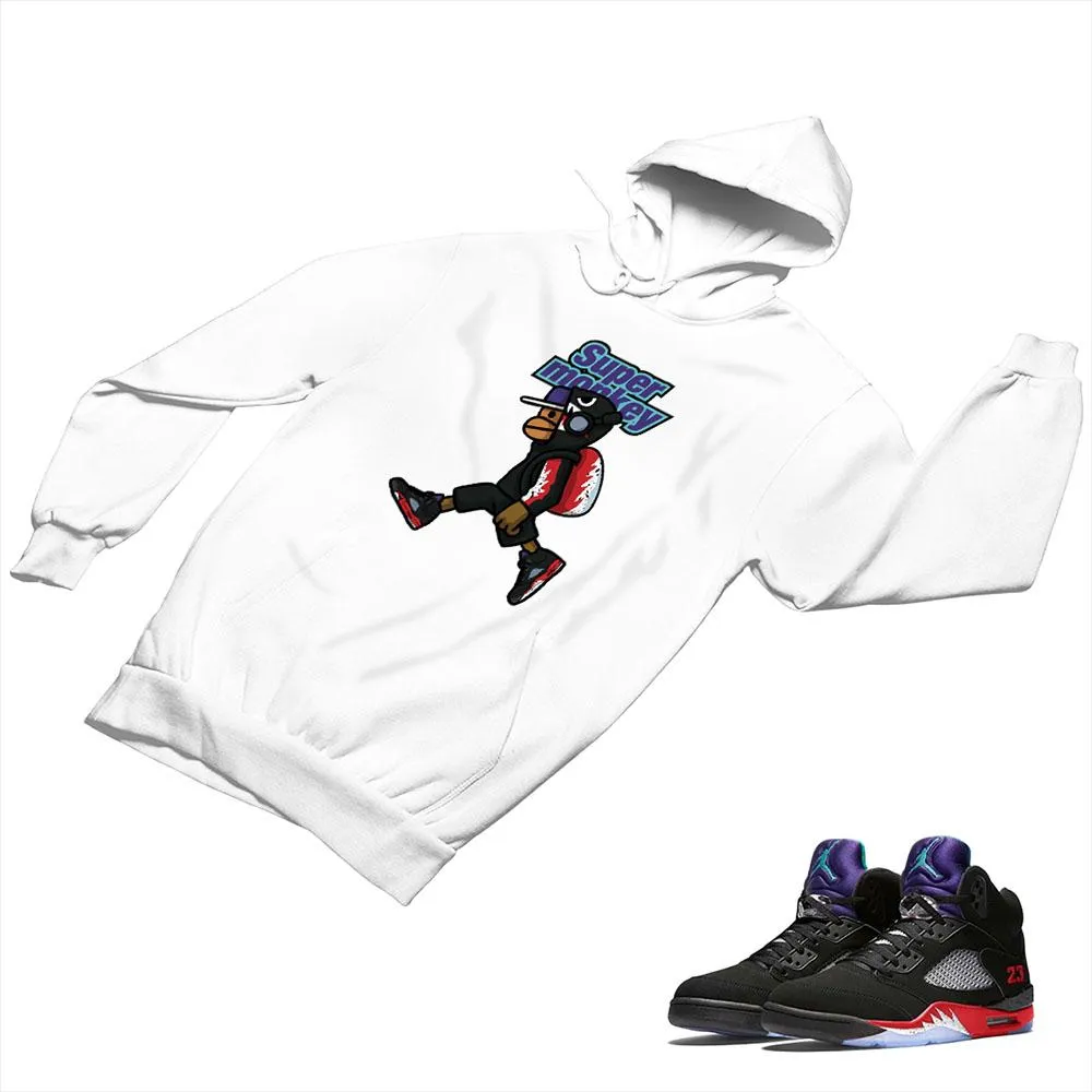 Jordan 5 Top 3 Black Matching Custom Designed Hoodies JD 5-2-7-8