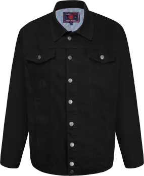 Kam Stretch Western Denim Jacket - Black