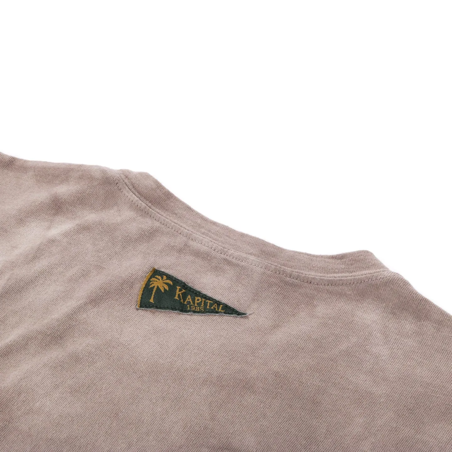 KAPITAL JERSEY KATABIRA LONG SLEEVE T (BACK SLEEVE) GRAY