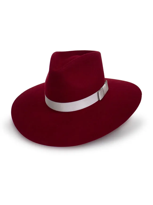 Ladies M&F Western Red Pinch Front Hat