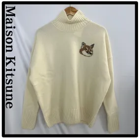 MAISON KITSUNE  |Unisex Street Style Logo Designers Sweaters