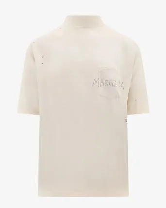 Maison Margiela  |Cotton Short Sleeves Logo Designers T-Shirts