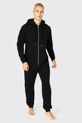 Man Signature Tape Hood Onesie