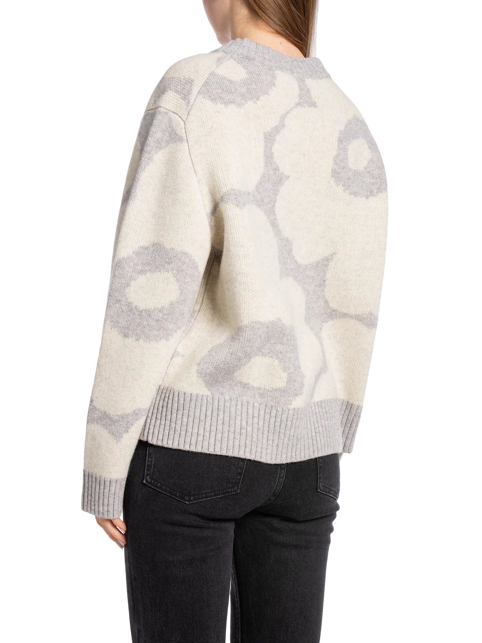 MARIMEKKO SWEATER VIRTAUS UNIKKO PULLOVER LIGHT GREY/OFF WHITE