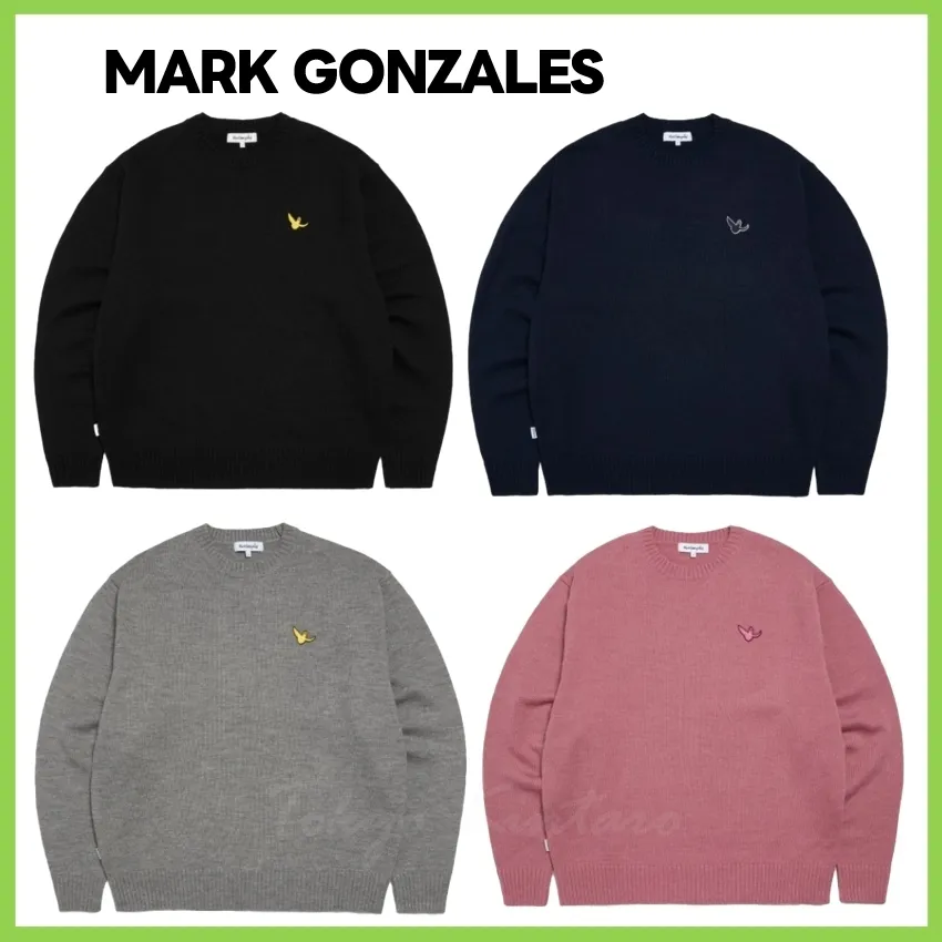 Mark Gonzales  |Unisex Street Style Logo Sweaters