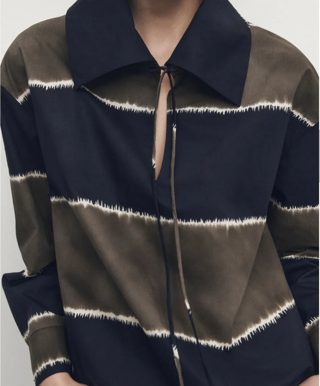 Massimo Dutti  |Stripes Casual Style Long Sleeves Cotton Elegant Style