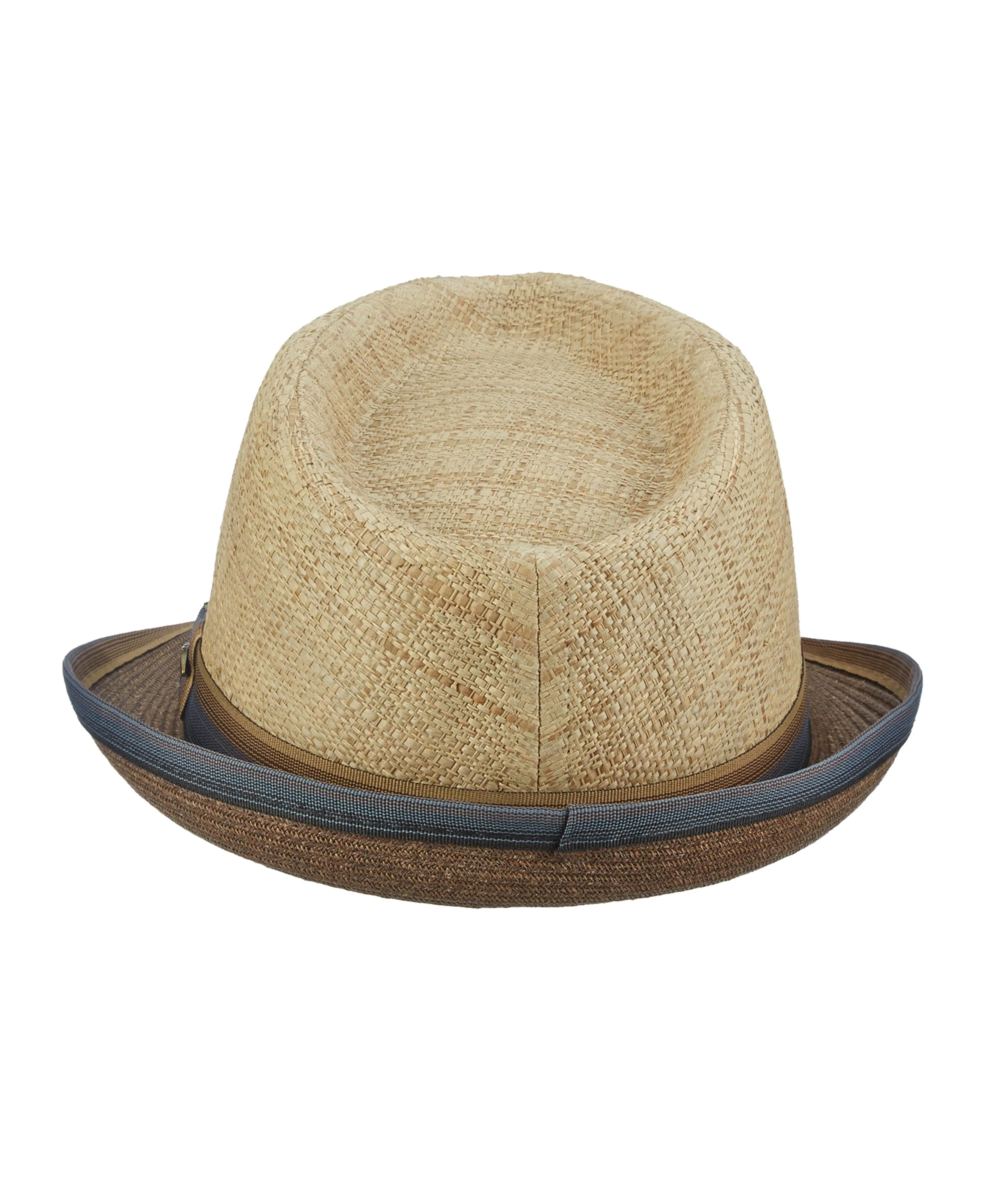 Matte Raffia Fedora With Paper Braid Brim