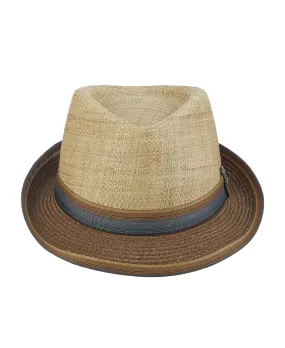 Matte Raffia Fedora With Paper Braid Brim