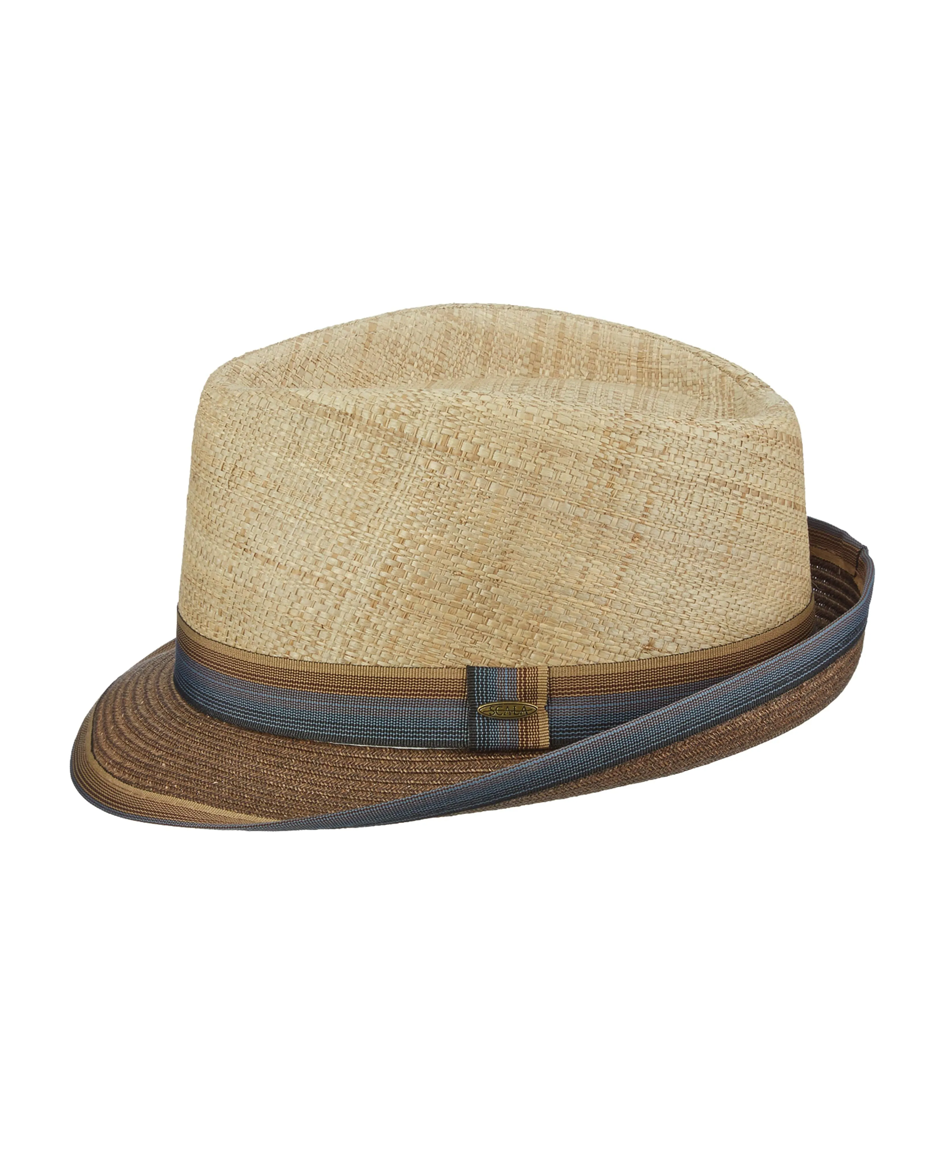 Matte Raffia Fedora With Paper Braid Brim