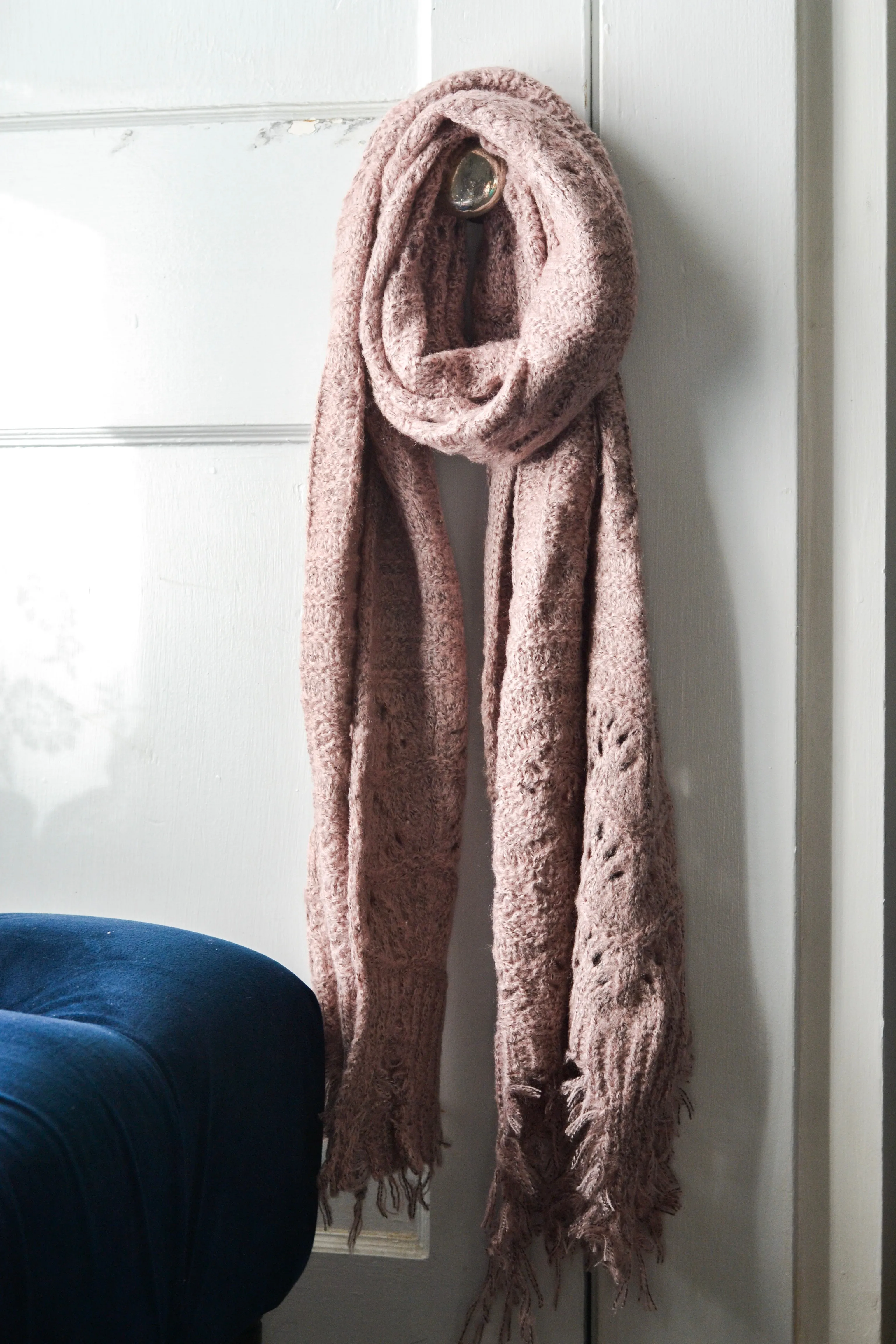 Mauve Knit Scarf