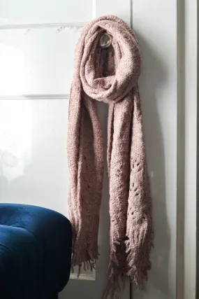 Mauve Knit Scarf