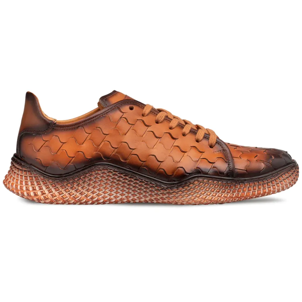 Mezlan Woven Leather Super Sneaker Tan (A20603)