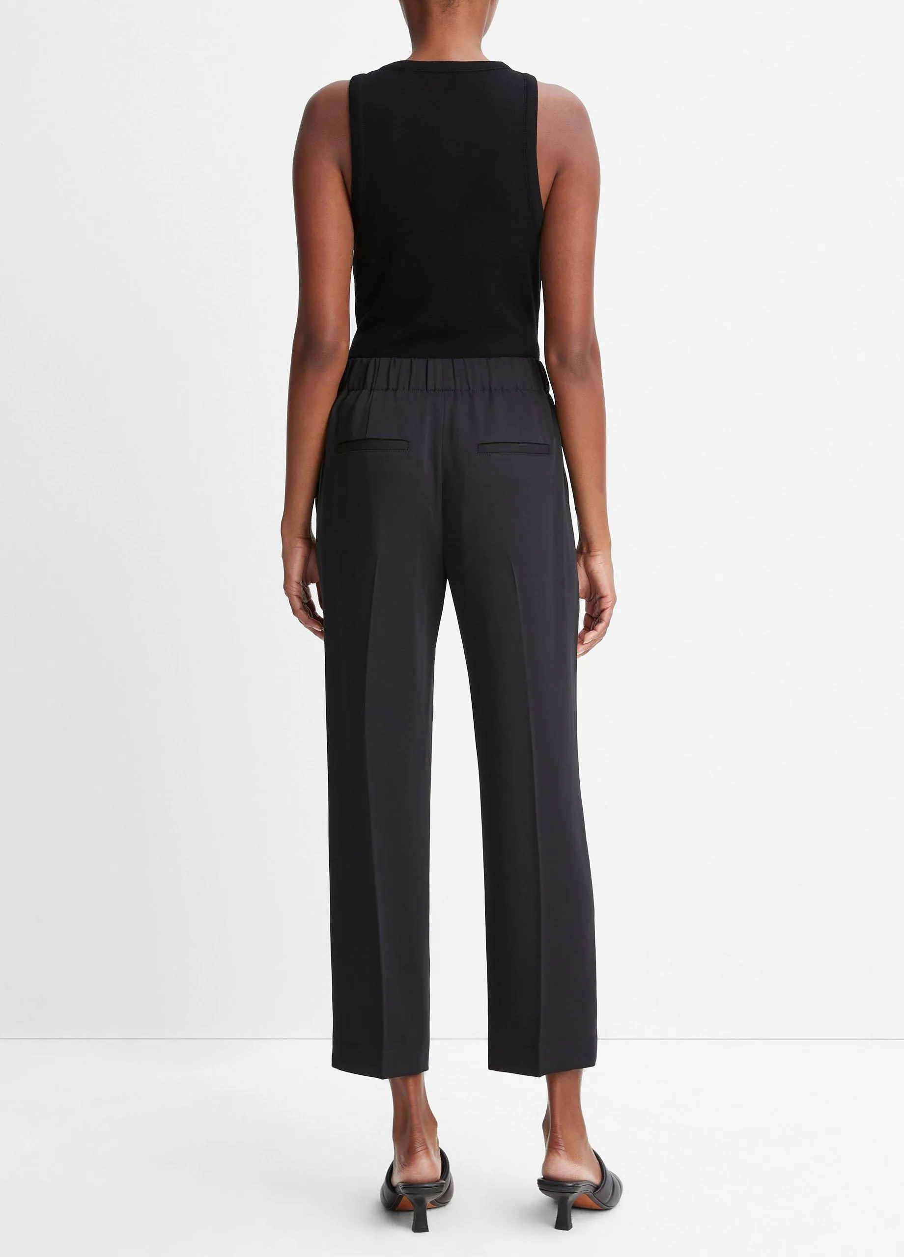 Mid-Rise Tapered Pull-On Pant