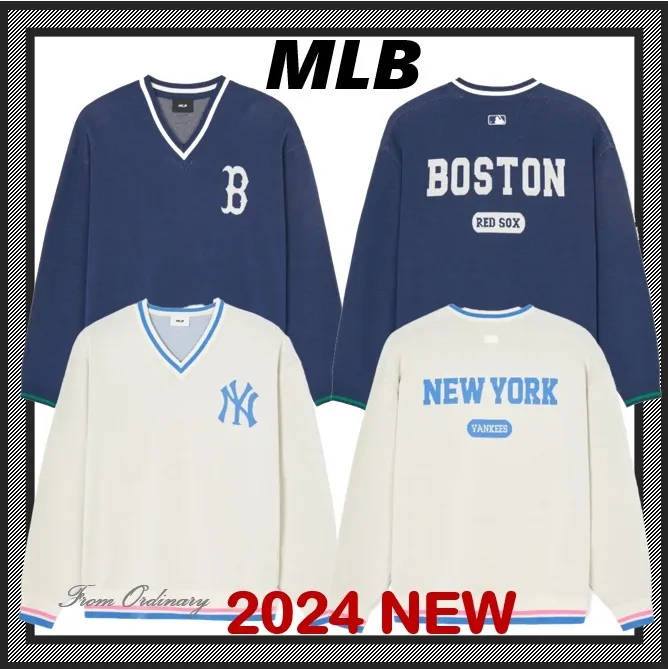 MLB Korea  |Unisex Street Style Logo Sweaters