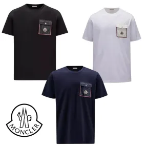 MONCLER  |Plain Short Sleeves Logo T-Shirts