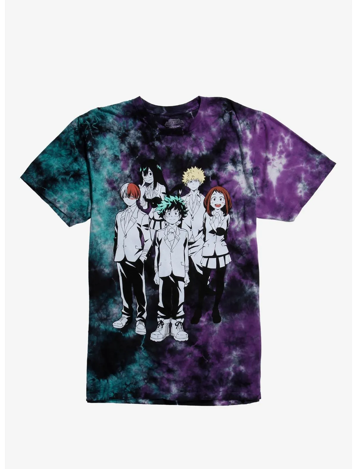 My Hero Academia All Cast Purple Tie Dye Shirt