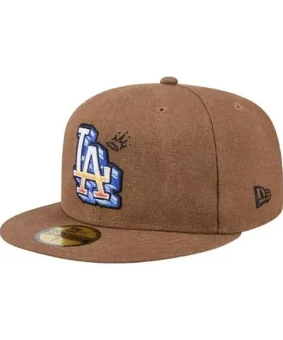 New Era Men's MLB Los Angeles Dodgers Logo Scribble 59FIFTY Fitted Hat