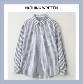 NOTHING WRITTEN  |Street Style Logo Shirts & Blouses