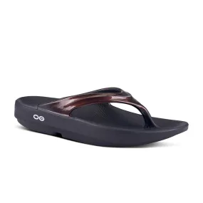 Oofos Womens OOlala Luxe Thong Sandal- Cabernet