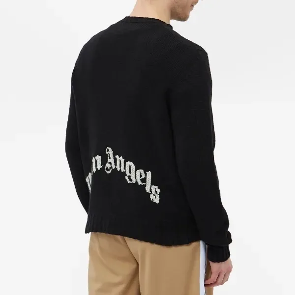 Palm Angels  |Unisex Wool Nylon Street Style Logo Sweaters